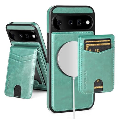 SkyEagle Compatible with MagSafe Google Pixel 11 Pro Wallet Case,Blue Green - color: Blue Green, size: Google Pixel 11 Pro 6.3"