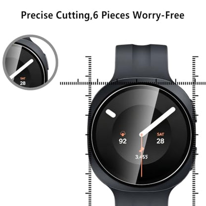 6-Pack Tempered Glass for Samsung Galaxy Watch 9 44mm Watch Screen Protector, 9H Hardness HD Clear Anti-Scratch Tempered Glass Protection Film for Galaxy Watch9 44mm, Bubble Free Anti Scratch - size: Galaxy Watch 9 44mm
