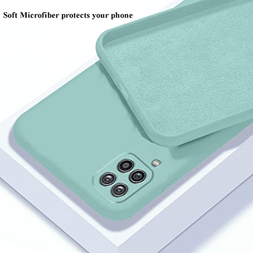 Soft Silicone Protective Case for Samsung A42 5G (Light Cyan) | Matte Soft Touch for Samsung Galaxy A42 5G Phone Case Silicone Slim Cute Anti-Fingerprint Elegant Cover Shockproof Aesthetic - color: Blue
