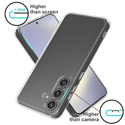 TENOC Phone Case for Samsung Galaxy S25+ Plus, Clear Case Anti-Yellowing Protective Bumper Hard Back Cover - color: Clear Anti-Yellowing, size: S25 Plus