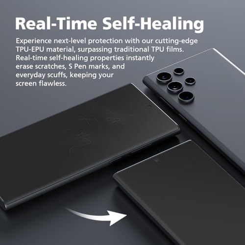 3-Pack for Samsung Galaxy A16 Flexible TPU-EPU Screen Protector [Not Glass] [0.1S Fingerprint Unlock] [Real-Time Self-Healing] HD Clear, Unbreakable, Bubble Free Easy Installation with Alignment Jig - size: Galaxy A16