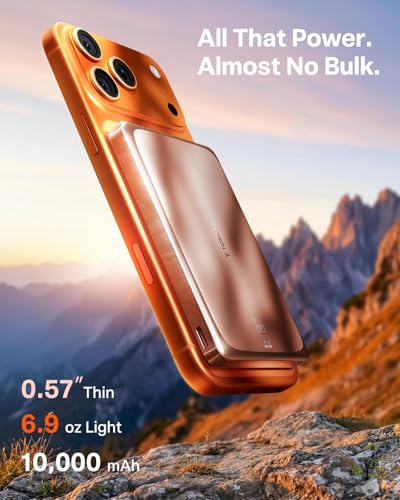 TORRAS MiniMag Pro iPhone 18 Pro Max Portable Charger Power Bank, 10000mAh - color: Pink