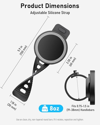 Stroller Phone Holder, Compatible with MagSafe, Magnetic Handlebar Mount