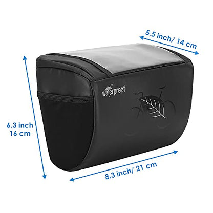 WOTOW Bike Front Basket handlebar Bag with Touch Screen Phone Holder, 3L | Bicycle Front Basket Pack, Reflective Storage Pouch for Men Women Kids Outdoor Road MTB Cycling