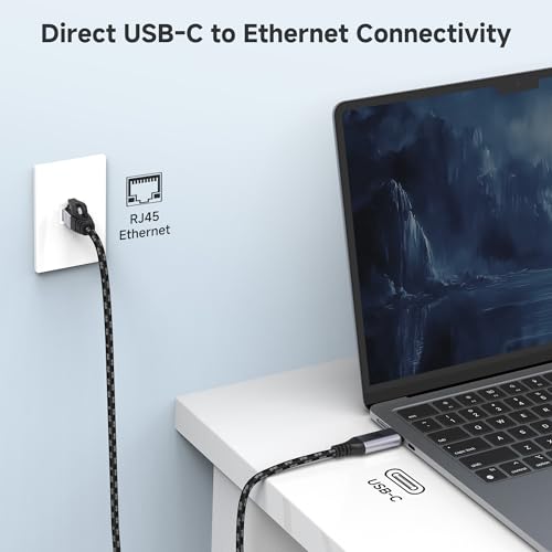 Cable Matters Plug & Play Braided USB C to Ethernet Cable, 6ft - size: 6 Feet