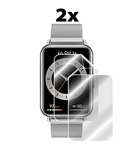 IPG Made for Huawei Watch Series Smartwatch Smart Watch Hydrogel Screen Protector (2 Units) Invisible HD Clear Film Anti Scratch Guard-Smooth/Self-Healing/Bubble Free (Watch Fit 2) - size: Watch Fit 2