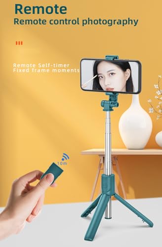 XIHAMA Selfie Stick Tripod,3 in 1 Extendable Selfie Stick with Wireless Remote,Portable Phone Tripod Stand Compatible with iPhone16 15 14,Samsung Smartphone and More - color: Black