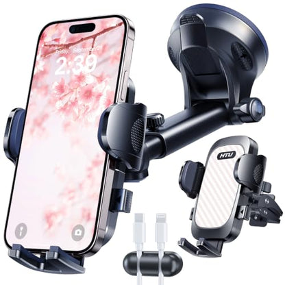 HTU 2026 Ultimate Best【True Military-Grade & Safety Cert】 Car Phone Holder - color: Pink