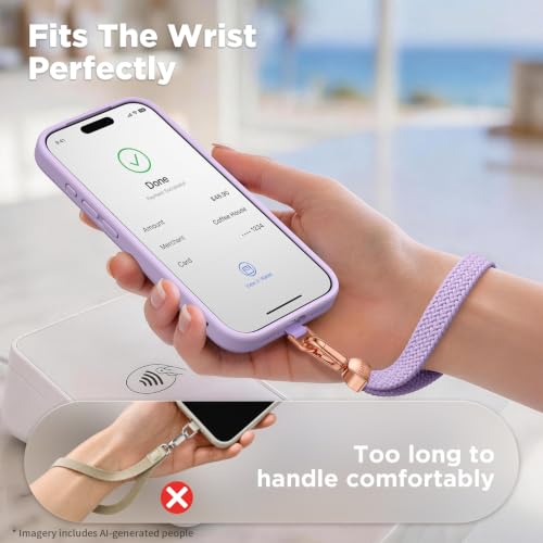 SURPHY Elastic Phone Wrist Strap, Phone Lanyard, Key Chain Lanyards - color: Purple