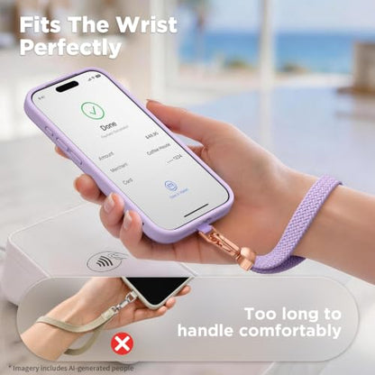 SURPHY Elastic Phone Wrist Strap, Phone Lanyard, Key Chain Lanyards - color: Purple