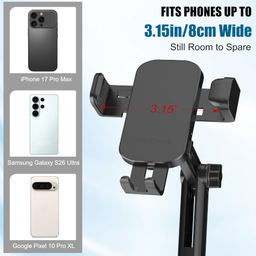 SAGRUILA 2-in-1 Cup Phone Holder for Car with up to 15W Wireless Charging
