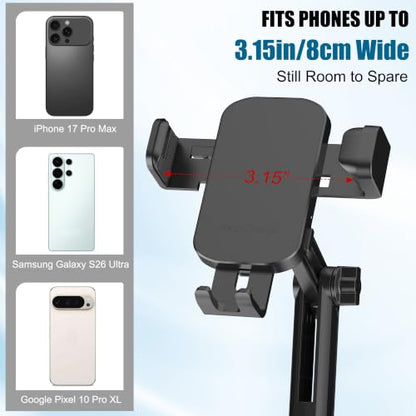 SAGRUILA 2-in-1 Cup Phone Holder for Car with up to 15W Wireless Charging