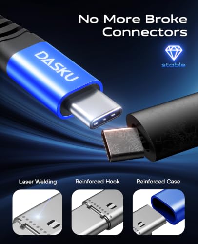USB C to C Cable 100W Fast Charging 10FT, 2Pack USB C to USB C iPhone Cable - color: Blue, size: 10FT 2Pack, style: 100W USB C to USB C