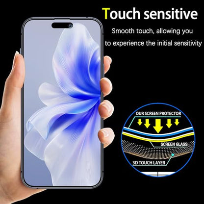 Gradient Colorful Privacy Screen Protector for iPhone 15 Pro Max - color: Blue-iPhone 15 Pro Max