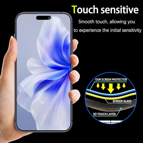 Gradient Colorful Privacy Screen Protector for iPhone 15 Pro Max - color: Blue-iPhone 15 Pro Max
