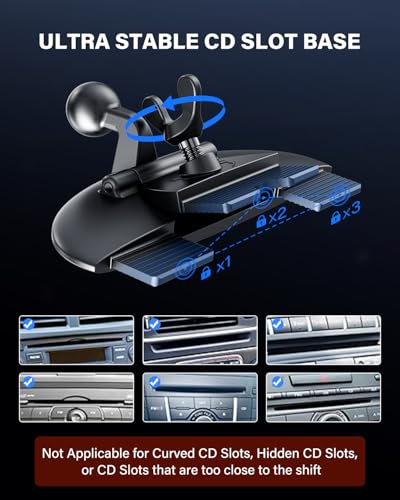 1Zero for MagSafe CD Slot Phone Mount 20 N55 Strong Magnets for Secure Hold - style: Ultra-Strong-20 N55 Magnets