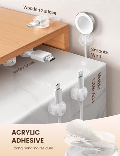 Lamicall Clear Cable Clips + Phone Stand