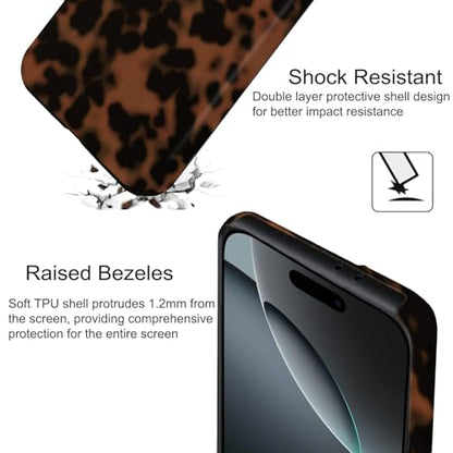 for iPhone 16 Pro Max Case Tortoise Shell Cute Design | [Military Grade Protection], 8FT Drop Resistant Shockproof Heavy Duty Phone Case Cover Women Men for iPhone 16 Pro Max 6.9” - size: iPhone 16 Pro Max
