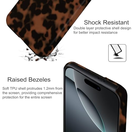 for iPhone 16 Pro Case Tortoise Shell Cute Design | [Military Grade Protection], 8FT Drop Resistant Shockproof Heavy Duty Phone Case Cover Women Men for iPhone 16 Pro 6.1” - size: iPhone 16 Pro
