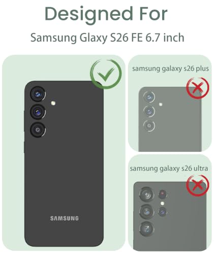 Clear Flower Pattern Phone Case for Samsung Galaxy S26 FE-Gardenia | Girl Women Slim Soft TPU + Hard PC Military Grade Protective Phone Cover WithTempered Glass Screen Protector for S26 FE - color: S26 FE-Gardenia