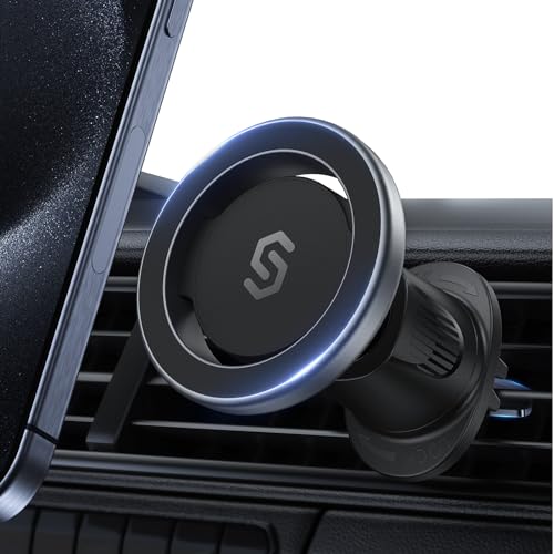 SYNCWIRE for MagSafe Car Mount, Magnetic Phone Holder for Car Air Vent - color: Black