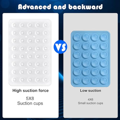 Double Sided Silicone Suction Phone Holder Mount, Silicon Accessory for iPhone and Android, Hands-Free Mirror Shower Phone Holder, TikTok Videos and Selfies (Combo G) - color: Combo G