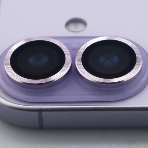 for iPhone 17 Camera Lens Protector Metal Tempered Glass Screen Accessories Cover (Purple) - color: Purple