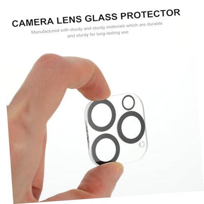 Angoily 5Pcs Scratch Tempered Lens Protectors for Pro High Definition Finger Lens Films with Easy Installation Compatible with Mobile Phone Camera Lens