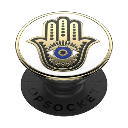 PopSockets Adhesive Phone Grip, Holder- Hamsa Hand - color: White, style: Adhesive