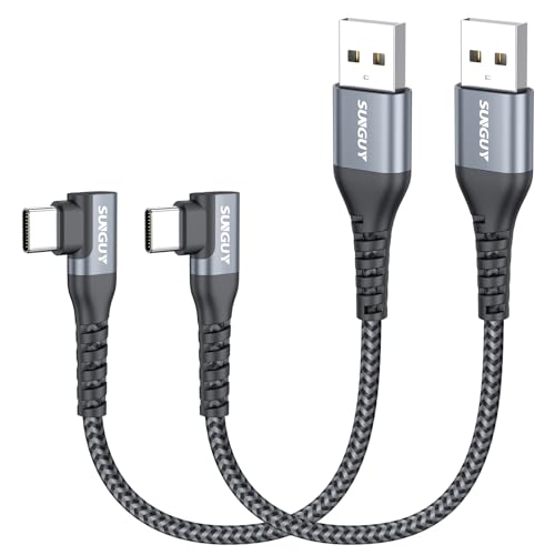 Right Angle USB C Cable 6 inch, Short USB C Cable Fast Charging [2Pack] - size: 0.5FT