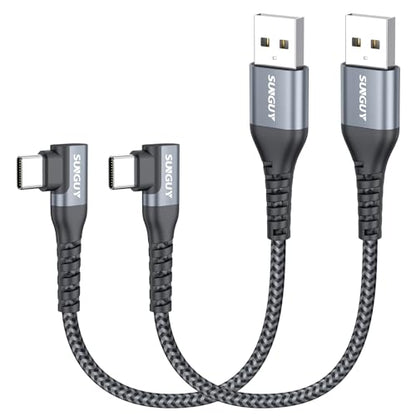 Right Angle USB C Cable 6 inch, Short USB C Cable Fast Charging [2Pack] - size: 0.5FT