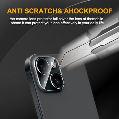 3 Pack Camera Lens Protector for iPhone 15 /iPhone 14 - size: iPhone 14/14 Plus