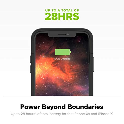 Mophie Juice Pack Air - Wireless Charging - Protective Battery Pack Case for Apple iPhone Xs/X - Black - color: Black