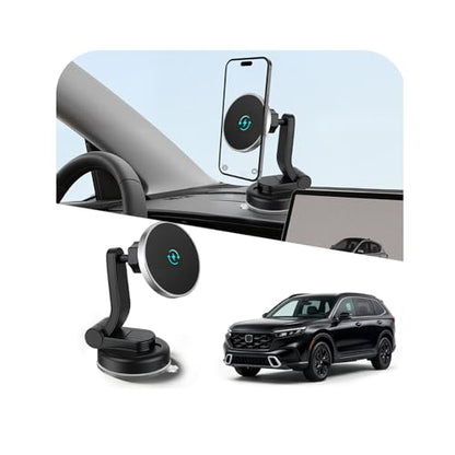 Magnetic Phone Mount for Car, 15W Wireless Car Charger, Dashboard Phone Holder and Windshield Mount, Extendable 360 Degree Arm, Washable Gel Suction Cup, Metal Ring and Cable Included - size: Universal | Mag Charge