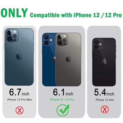 JJGoo Compatible with iPhone 12 and iPhone 12 Pro Case Clear, 2.5mm Thickness Heavy Duty Transparent Soft Anti-Scratch Protective Shockproof Bumper Cover Phone Case - color: Clear Heavy Duty