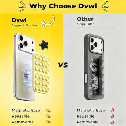 2026 Upgraded Magnetic Suction Sticky Phone Grip for Magsafe, Baby Yellow - color: Baby Yellow
