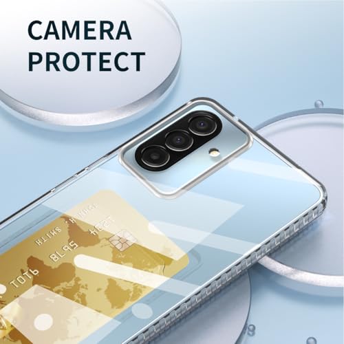 Lunivop Compatible with Samsung Galaxy A17 /Galaxy A27 Case Clear Wallet Card Holder TPU Slim Soft Shockproof Anti-Yellowing Anti-Scratch Transparent Phone Case (for A17/A27 6.7 '' Clear) - size: for Samsung Galaxy A17/A27