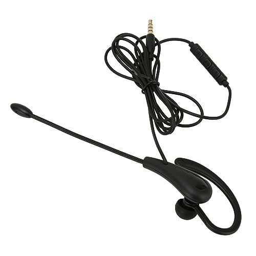 Monaural Headset, Rugged Single Ear Headset with Wired Clear Noise Cancellation for Call Center Computers (3.5mm)