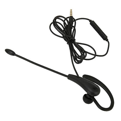 Monaural Headset, Rugged Single Ear Headset with Wired Clear Noise Cancellation for Call Center Computers (3.5mm)