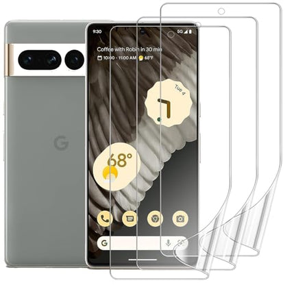3 Pack Screen Protector for Google Pixel 7 Pro 6.7", HD Ultra-Thin Full Coverage Soft TPU Hydrogel Film Google Pixel 7 Pro - Fingerprint ID Compatible, Self-Healing, Touch Sensitive - size: Google Pixel 7 Pro