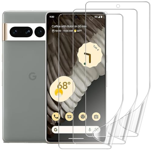 3 Pack Screen Protector for Google Pixel 7 Pro 6.7", HD Ultra-Thin Full Coverage Soft TPU Hydrogel Film Google Pixel 7 Pro - Fingerprint ID Compatible, Self-Healing, Touch Sensitive - size: Google Pixel 7 Pro