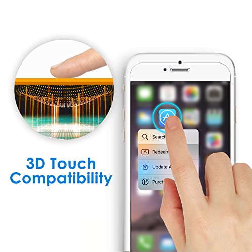 JETech Screen Protector for iPhone 8 Plus/7 Plus, 2-Pack | HD Clear, Tempered Glass Film, Anti-Scratch Glass - size: iPhone 8 Plus/7 Plus