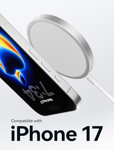 JSAUX Charger for iPhone 17 Magsafe Wireless Charging, Compatible with iPhone 17 Air Pro Max/16/15/14/13/12 Series, Magnetic Mag Safe Charging Pad, Aluminum Alloy, USB & USB C Dual Ports - Silver - color: Silver
