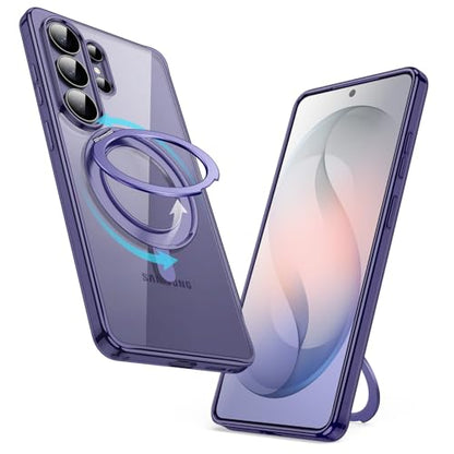JETech Rotatable Ring Stand Case for Samsung Galaxy S26 Ultra, Heron Purple | Compatible with MagSafe, Clear Back, Stand & Ring Holder, Shockproof Protection - color: Heron Purple, size: Galaxy S26 Ultra