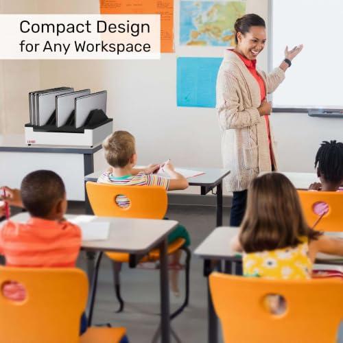 Line Leader 12-Device Desktop Charging Station for Laptops & Electronics