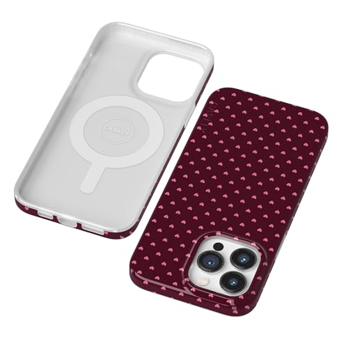Casely iPhone 14 Pro Case | Heart Noir | Tiny Hearts | Compatible with MagSafe | Classic Ultra Slim Design - color: Heart Noir | Tiny Hearts, size: iPhone 14 Pro