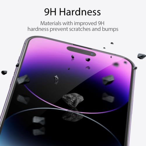3+3Pk for iPhone14 Pro Max Privacy Screen Protector,Alignment Frame - size: for iPhone 14 Pro Max