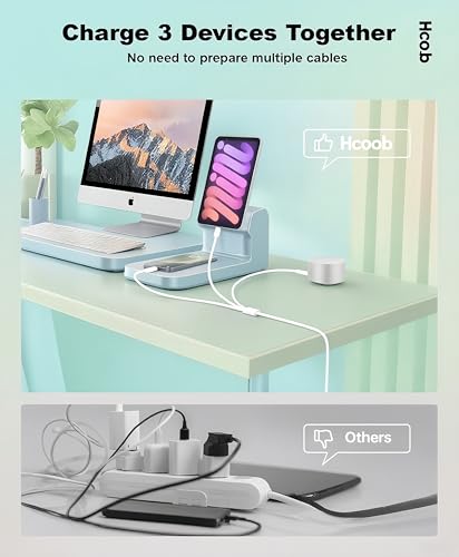 Multi Charging Cable USB C 6ft,3 in 1 Charging Cable and Lightning Cord Fast Charger for Multiple Devices,Triple Universal Charger with USBC to Multiple Connectors for iPhone 17 16 15 14 13 12-2Pcs