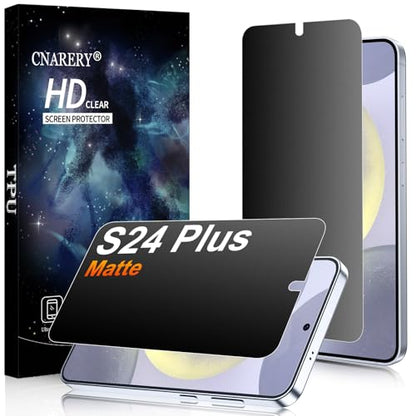 2 Pack for Samsung Galaxy S24 Plus Anti-Glare Matte Privacy Screen Protector 6.7 inch, Smooth and Responsive Touch Flexible EPU Film, [Support Fingerprint Unlock] [Self-Healing] [Not Glass]