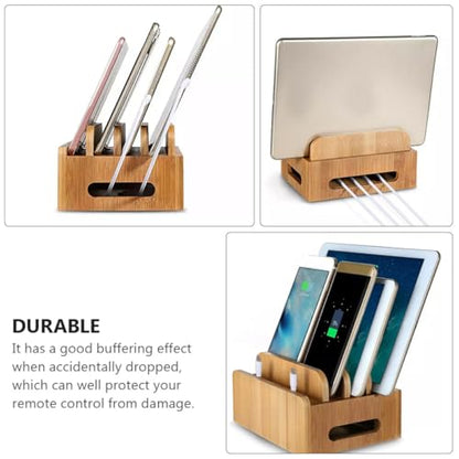 NOLITOY Wooden Charging Station Organizer for Tablet and Earphones